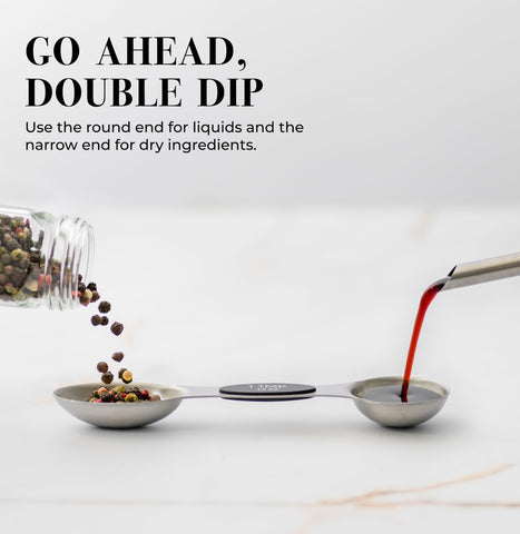 Styled Settings Stanless Steel spoons dual-sided design measuring liquids precisely