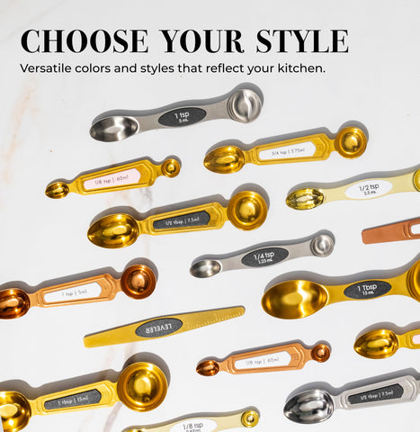 Styled Settings 8-piece set includes seven sizes with clear US and metric markings