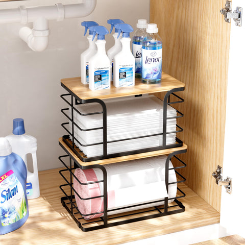 Extra-large size holds 33-gallon bag rolls for pantries