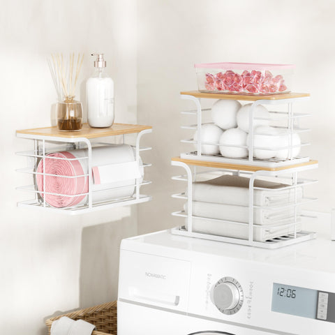 Stylstoreazy multi-use organizer stores snacks, detergents, and more.