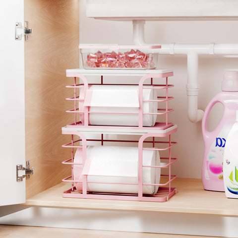 Stylstoreazy potatoes and onions stored in a basket for easy pantry access