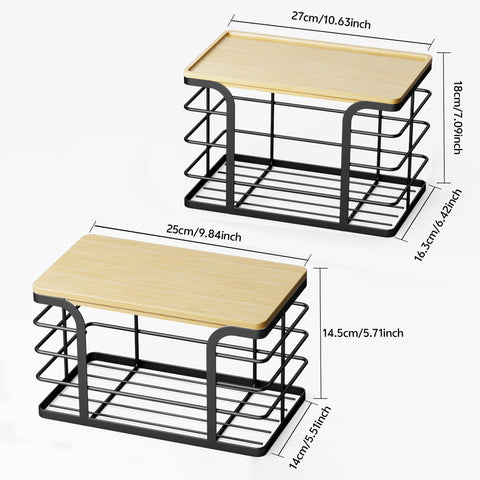 Stylstoreazy two-pack stackable design saves vertical space on countertops and cabinets.
