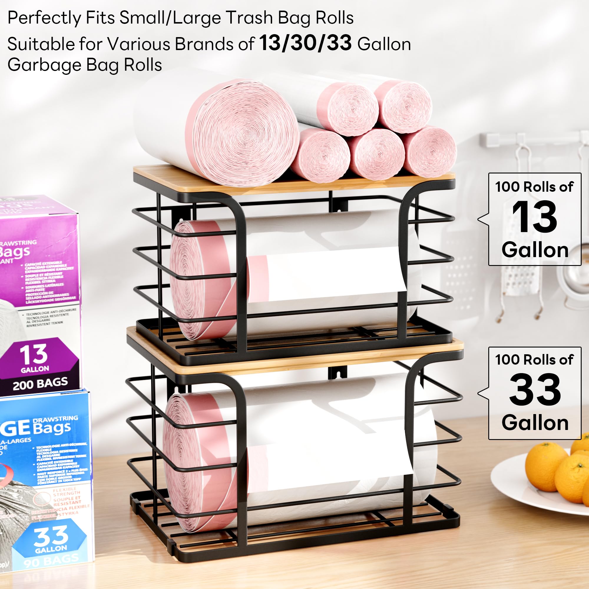 Stylstoreazy wall-mount dispenser shown with adhesive strips for sturdy installation