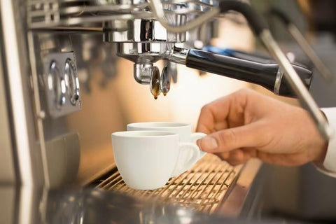 Stylusella white espresso cups on a dining table blend with decor