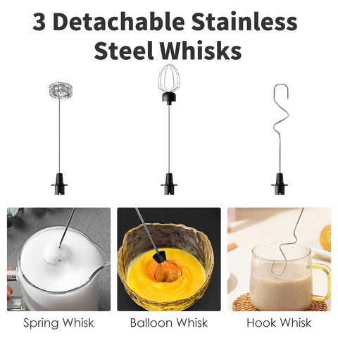 Styuanmmy detachable hook whisk blends powders and batter smoothly.