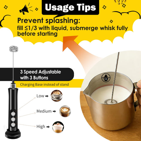 Styuanmmy detachable spring whisk foams milk for latte foam.