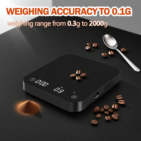 Styuanmmy mini coffee scale timer silicone pad protecting surfaces during brew