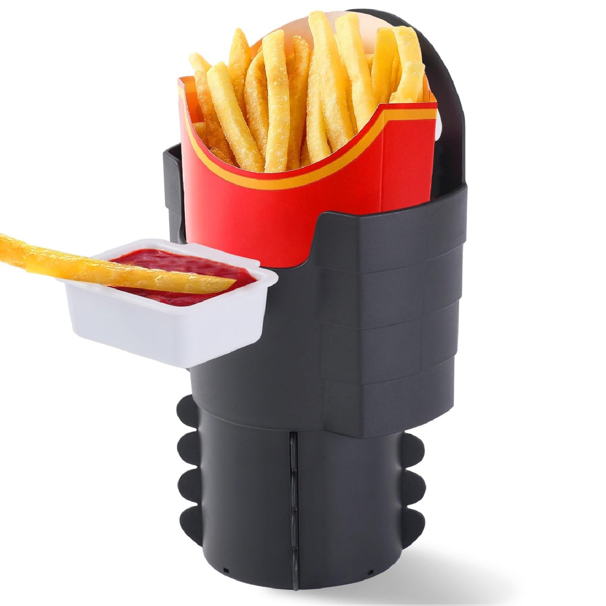 SUADEN upgrated non-slip fry cup in car keeps fries stable during drives.