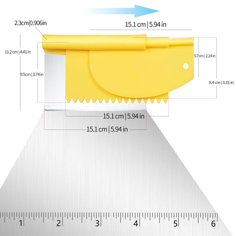Suanyok plastic cake scraper with handle to smooth icing.