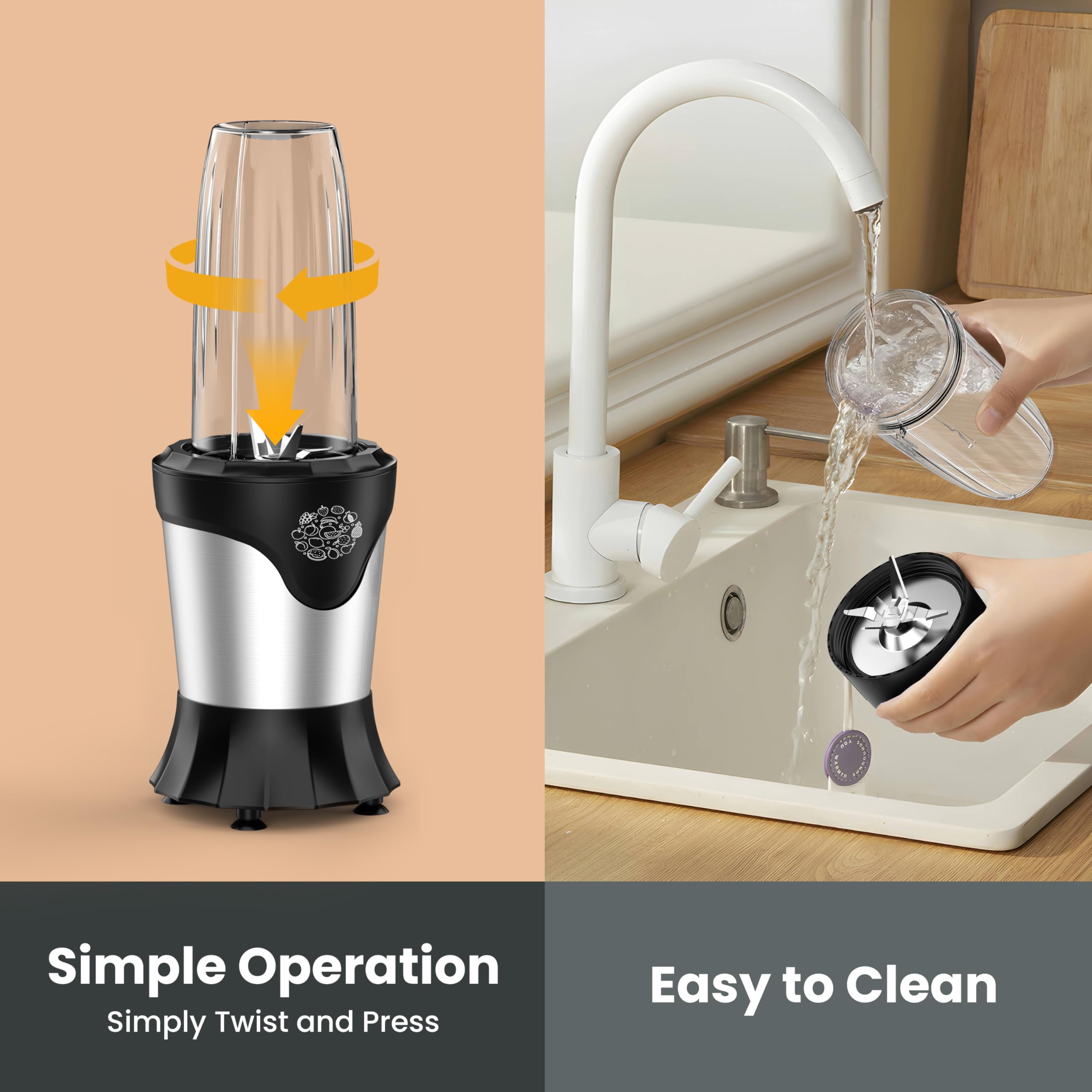 SUAVO portable coffee grinder included for fresh beans.
