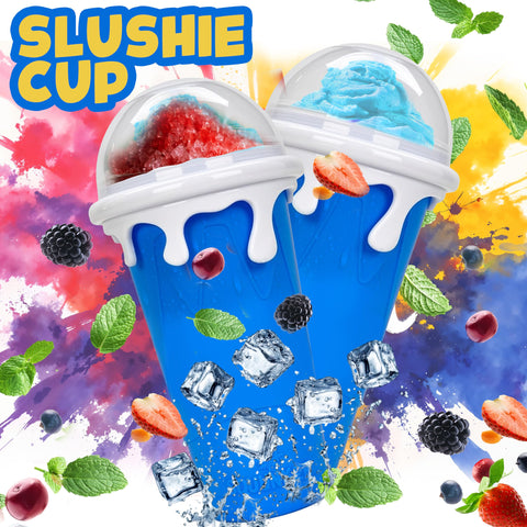 SUB ZERO SLUSH blue lid and straw: convenient for quick sips.