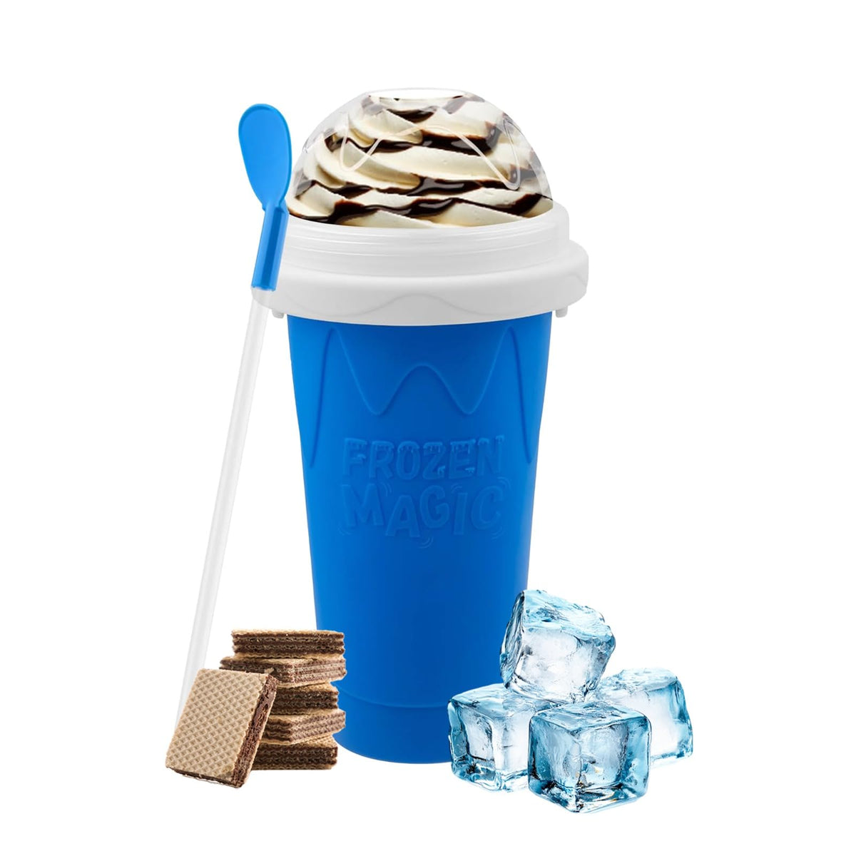 SUB ZERO SLUSH slushy cup blue: portable, easy to enjoy icy drinks.