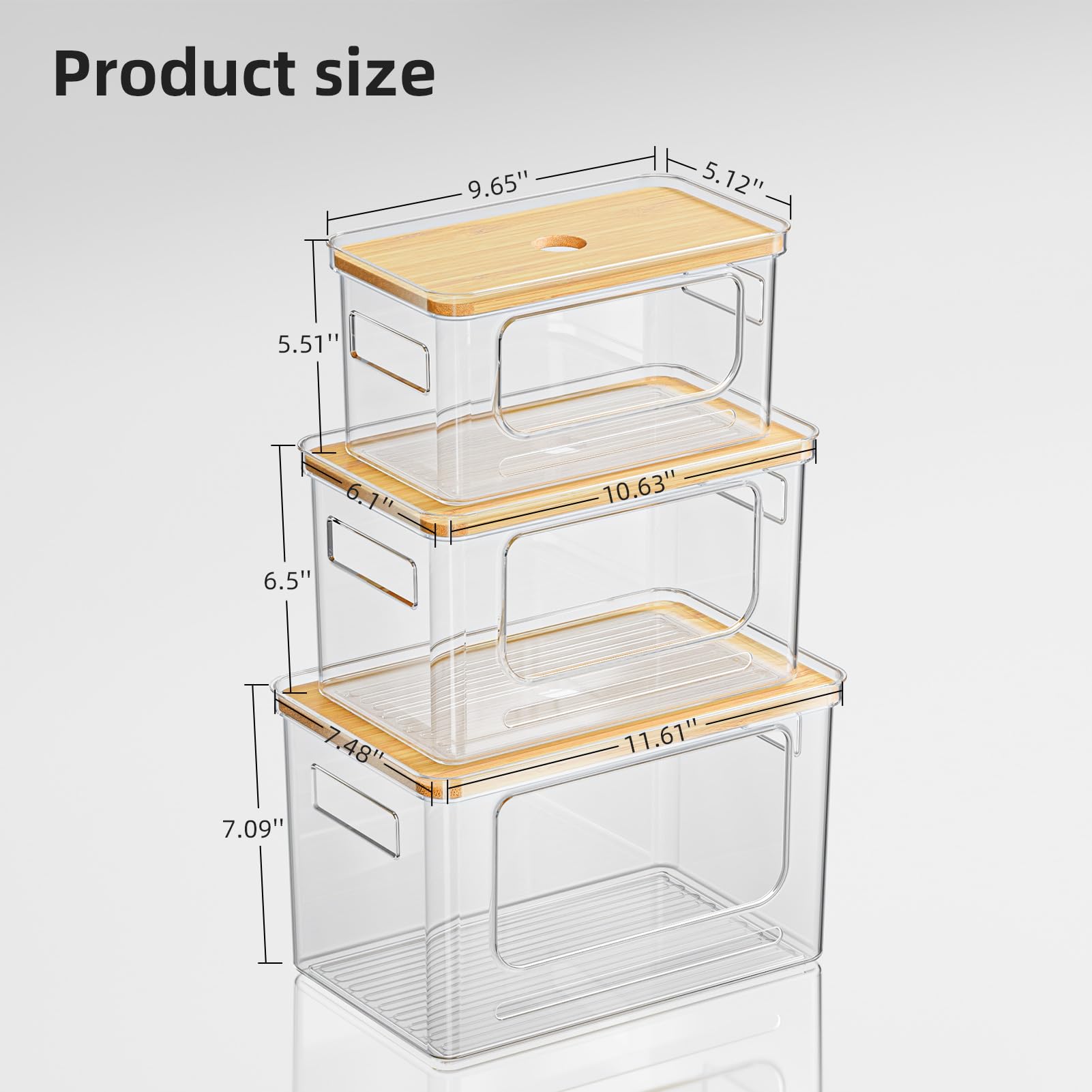 SUBEKYU bamboo-lid trash bag dispenser keeps bags accessible and neatly stored.