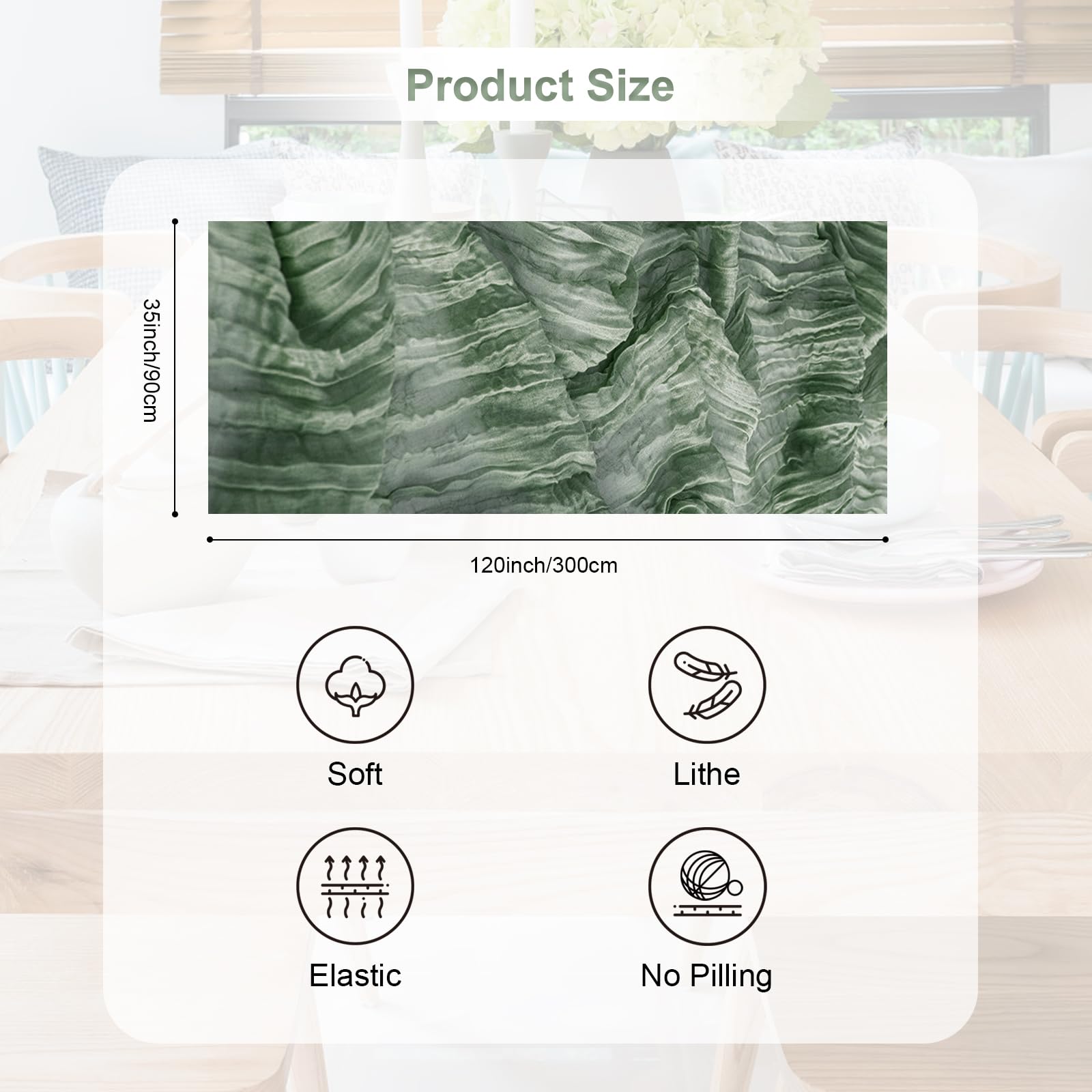 SuBleer easy-care runner is machine or hand washable for busy hosts