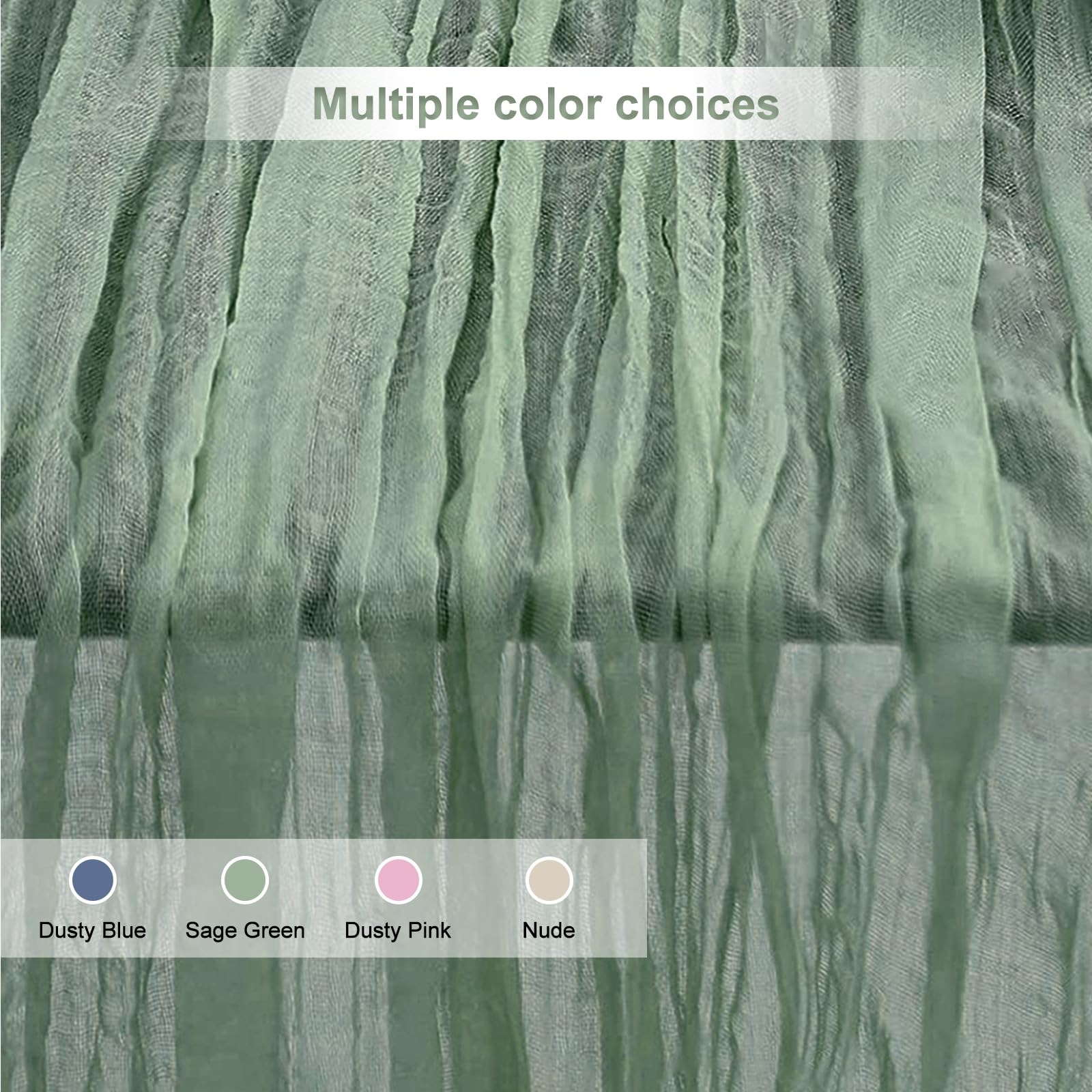 SuBleer sage-green fabric is lightweight and quick to handle during setup