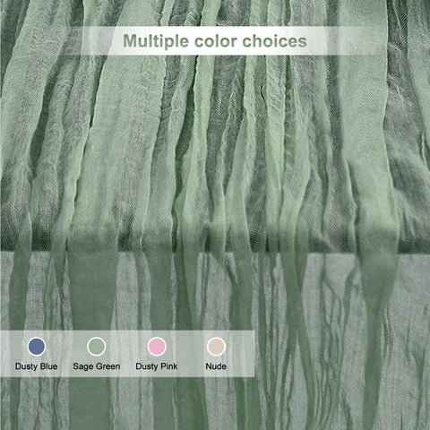 SuBleer sage-green fabric is lightweight and quick to handle during setup