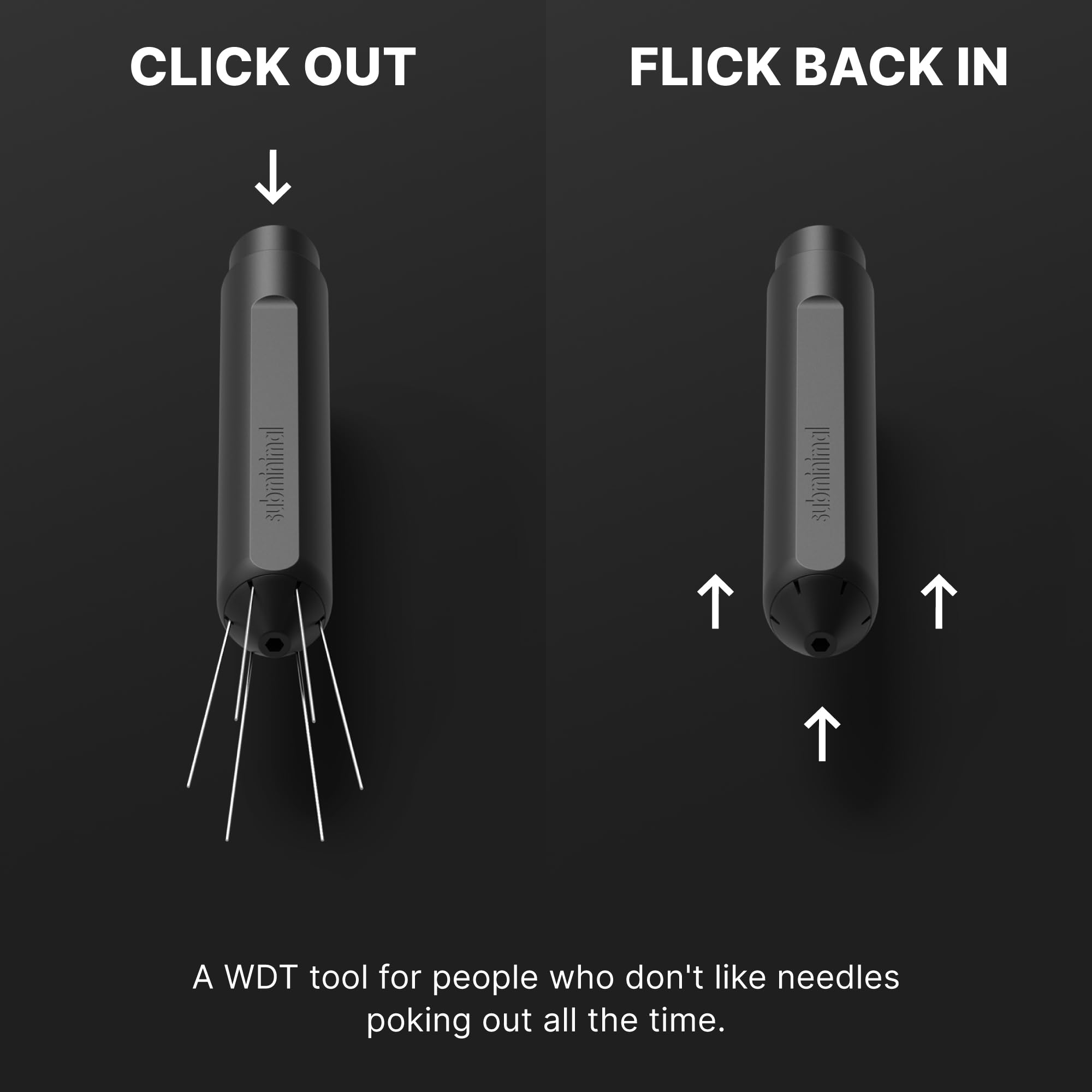 Subminimal Flick WDT magnetic attachment shows quick integration with machines.