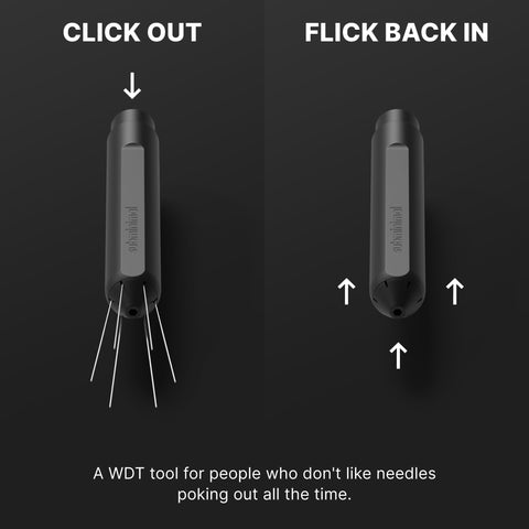 Subminimal Flick WDT magnetic attachment shows quick integration with machines.
