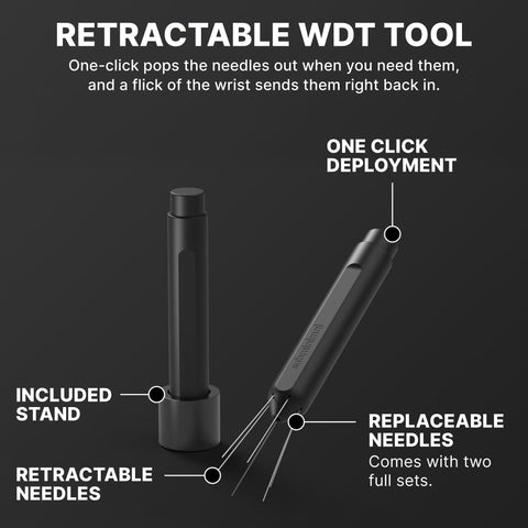 Subminimal Flick WDT with retractable needles ready for safe use.