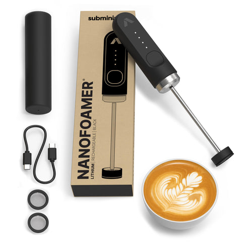 Subminimal NanoFoamer front view for home cafe-quality milk froth