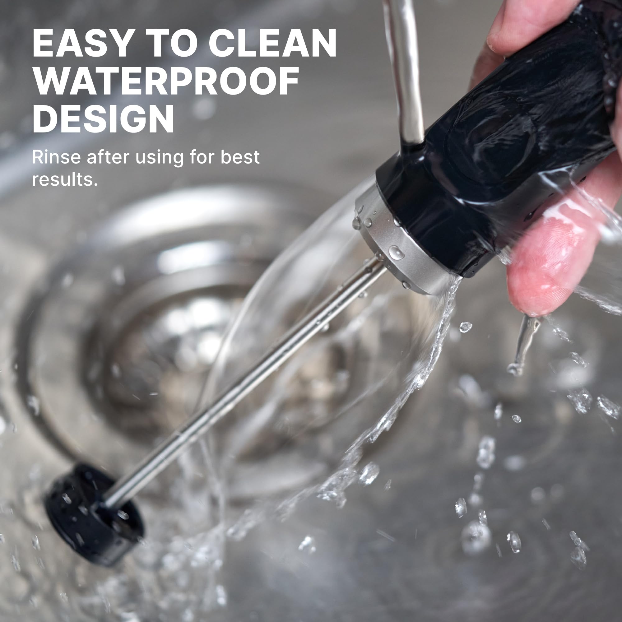 In-use shot shows cafe-style microfoam being created at home.