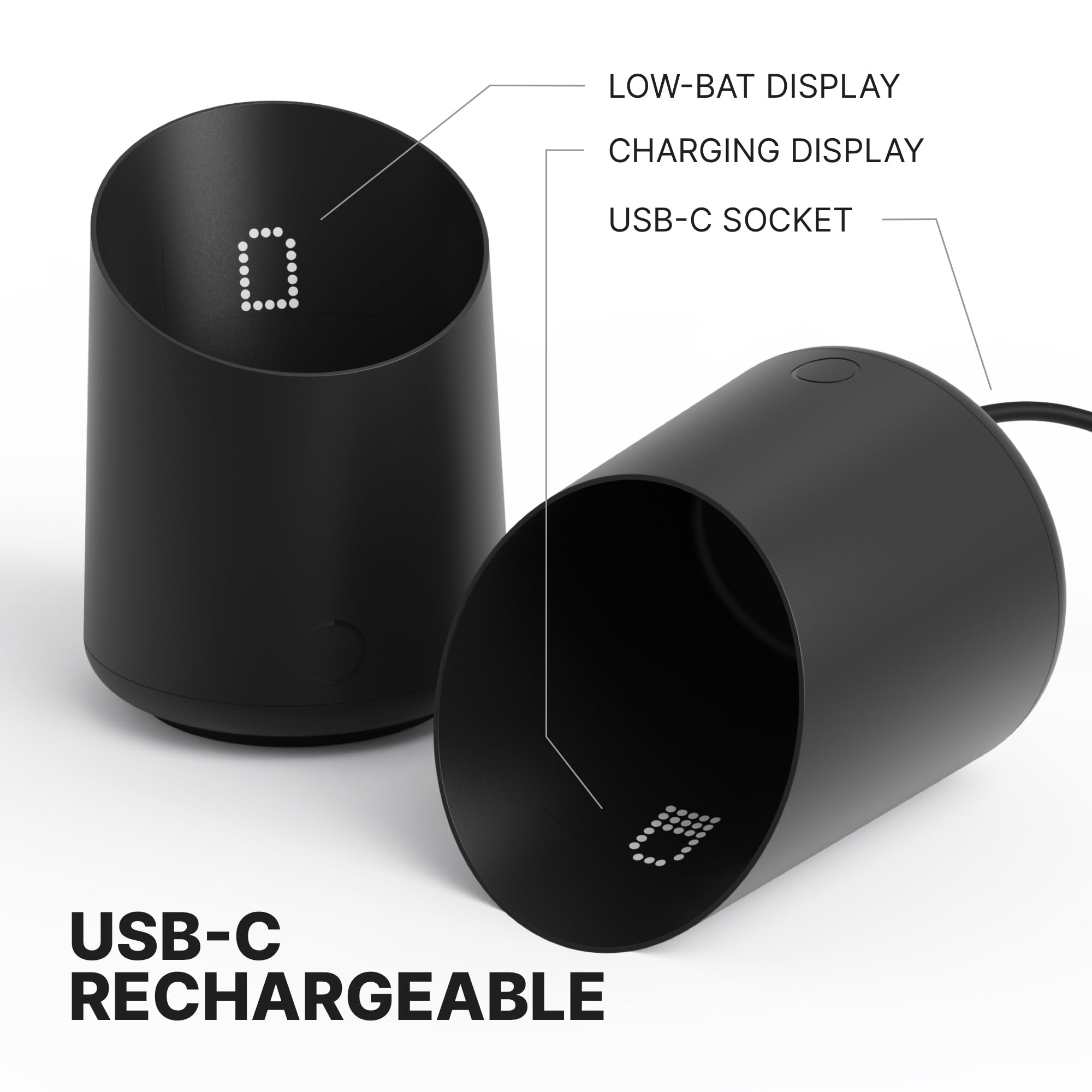 Subminimal Subscale matte black finish adds a sleek kitchen look.