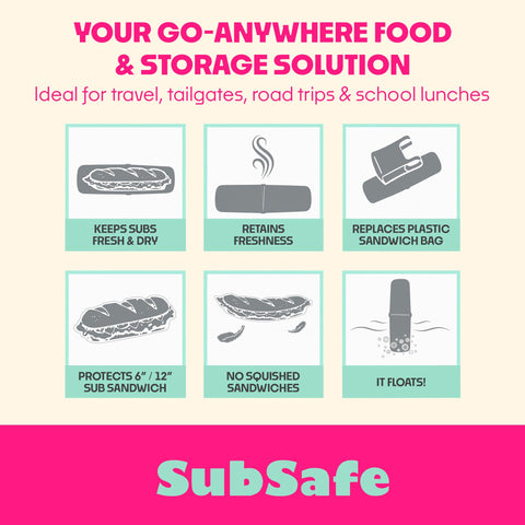 SubSafe flat ends double as cups or bowls for versatile serving