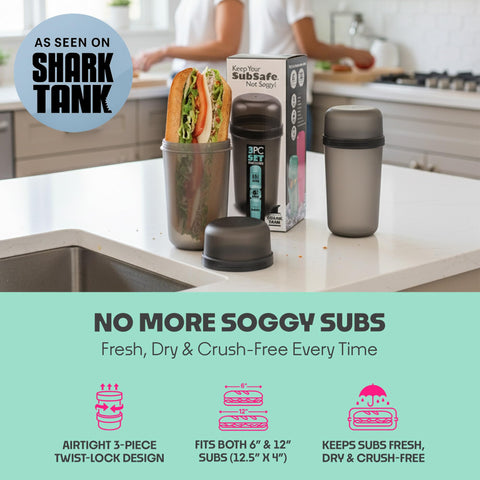 SubSafe waterproof, durable construction protects food during adventures