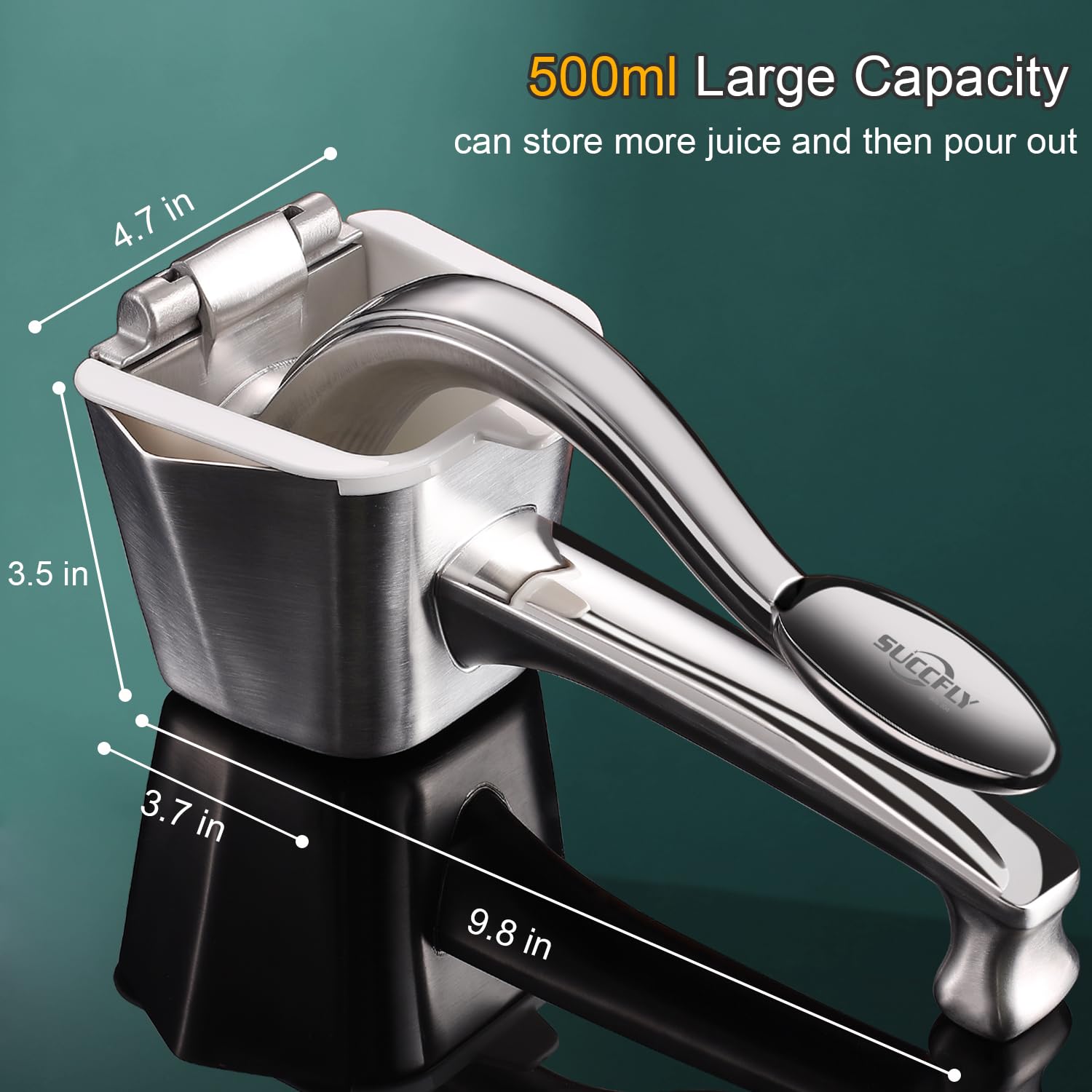 SUCCFLY all-citrus press handles lemons to pomegranates.