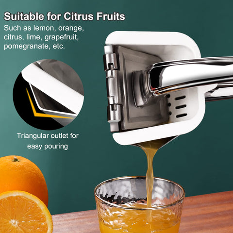 SUCCFLY ergonomic-handle juicer for comfortable, labor-saving squeezing.