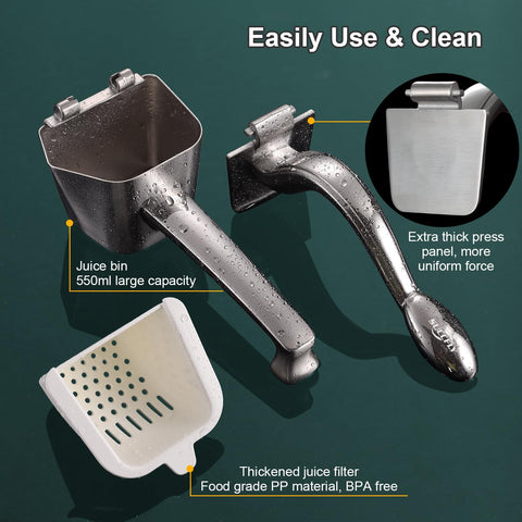SUCCFLY portable hand-press juicer lets you juice anywhere.