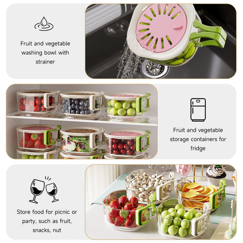 SUCH A DAY foldable handle colander enables compact, easy draining during prep