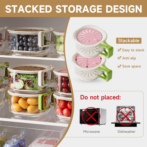 SUCH A DAY stackable fridge storage saves cabinet space