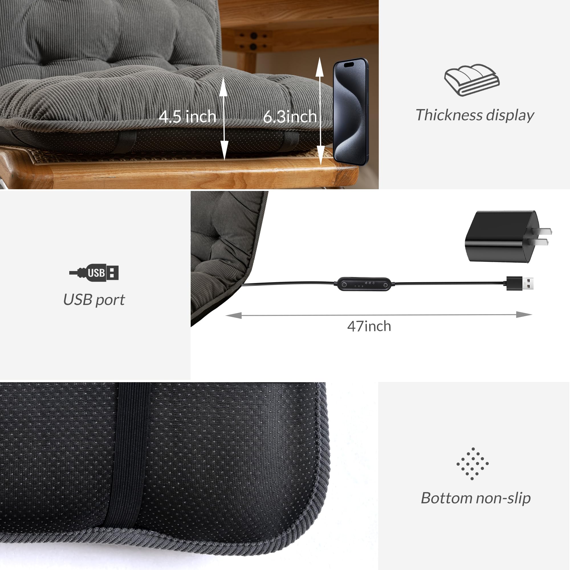 Suchtale universal-fit with straps and non-slip bottom for secure chair attachment.