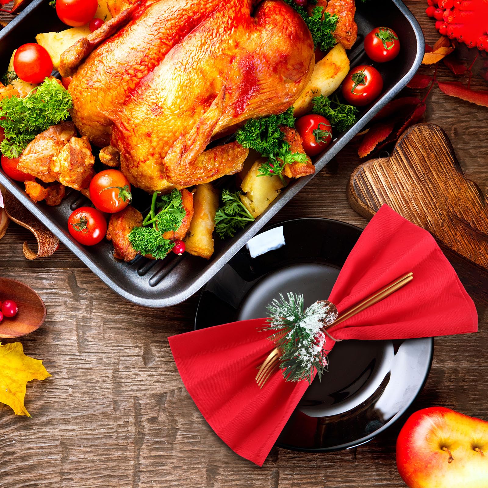 Suclain holiday table setting showcases warm, inviting dining