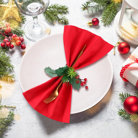 Suclain pine cone decoration detail adds natural charm to the Christmas table