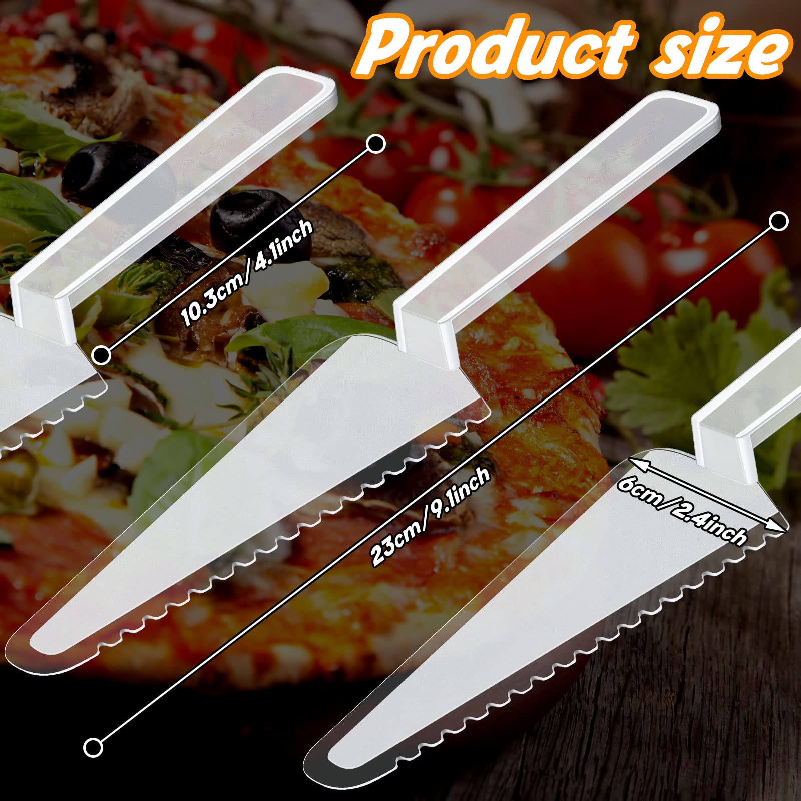 Suclain plastic pie server 16-piece set for easy servings at gatherings.