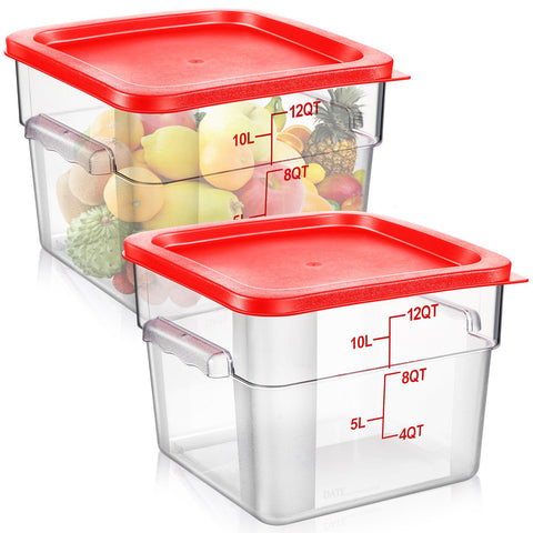Suclain square container with lid enables easy storage and quick access.
