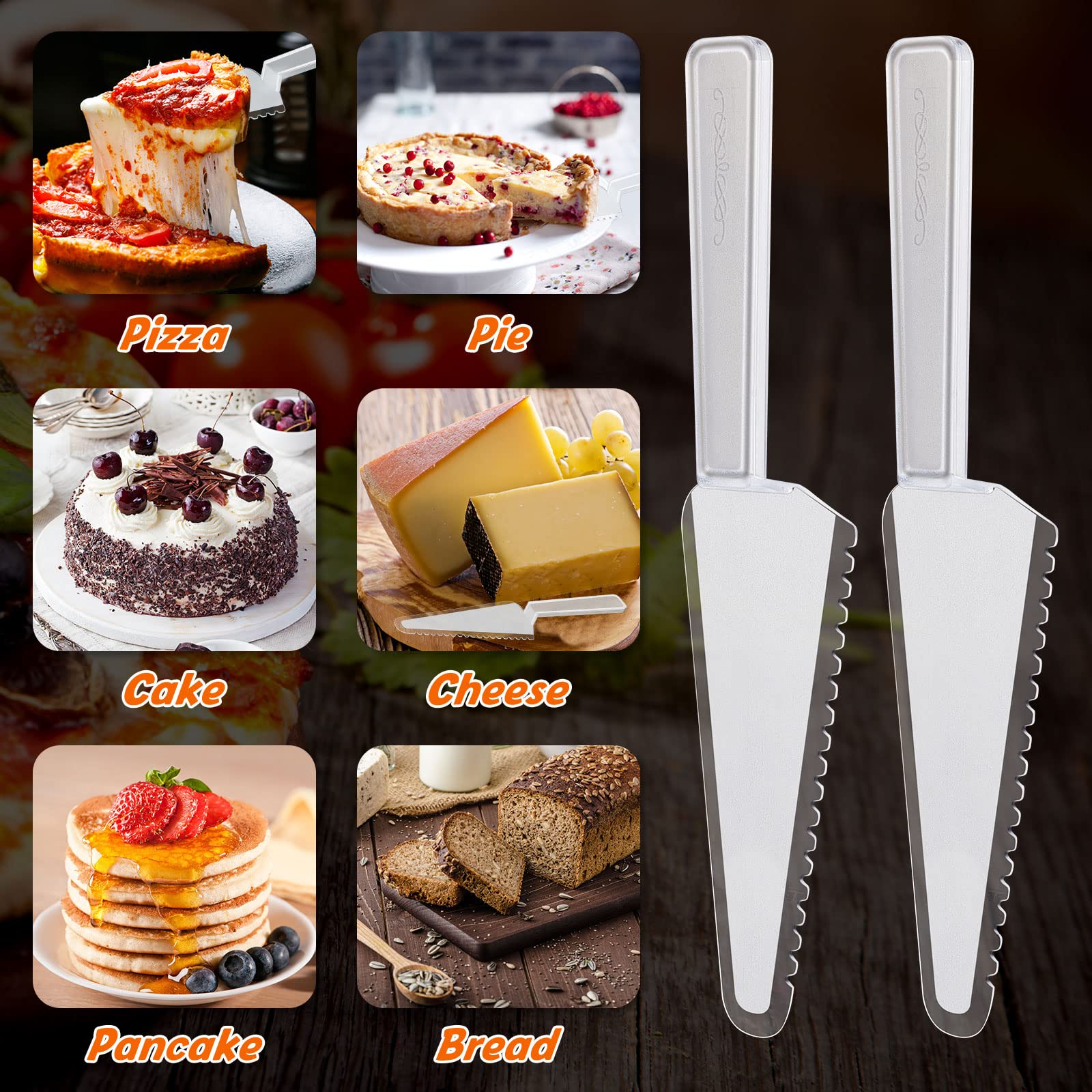 Suclain wedding dessert serving utensils keep cake presentation neat.