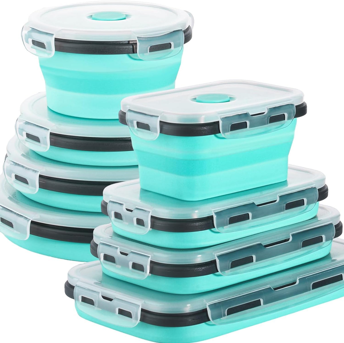 Sudaya 12oz collapsible container with lid for on-the-go snacks