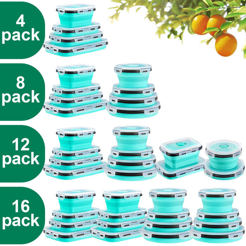 Sudaya 17oz collapsible container with lid for school lunches