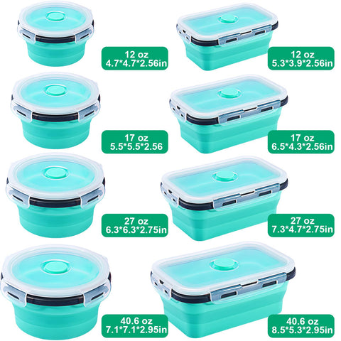 Sudaya 27oz collapsible container with lid for leftovers