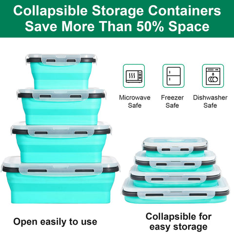 Sudaya 40.6oz collapsible container with lid for bulk meals