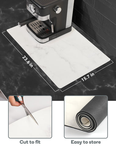 SUEH DESIGN large coffee mat covers a wide area for bar setups