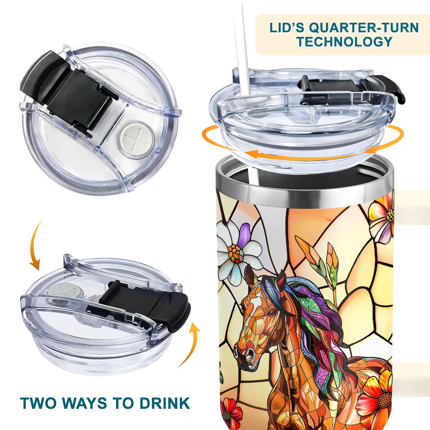 SUFAVN horse lovers gift tumbler ideal for special occasions.