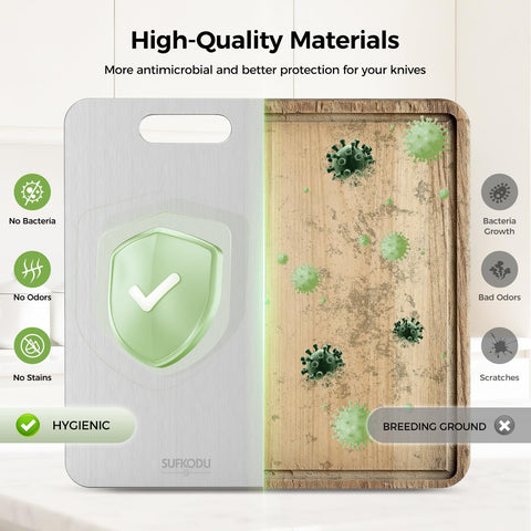 Sufkodu titanium cutting board 10-5x6-5 size perfect for small produce.