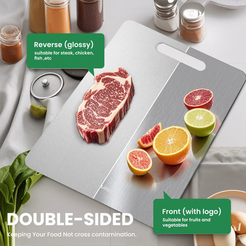 SUFOR 3-pack titanium cutting boards in XL size handle big ingredients with ease.