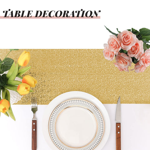Sugargirl sequin table runner edge finish detail for neat look