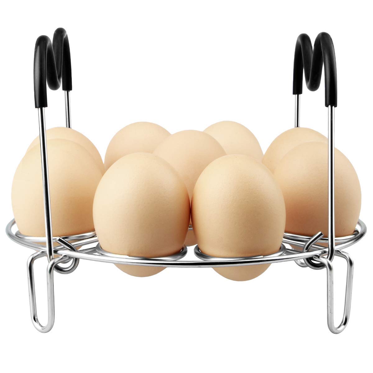 Sugaroom Egg Steamer Rack with heat-resistant handles for safe, easy removal.