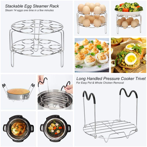 Sugaroom stackable egg steamer rack saves space while cooking